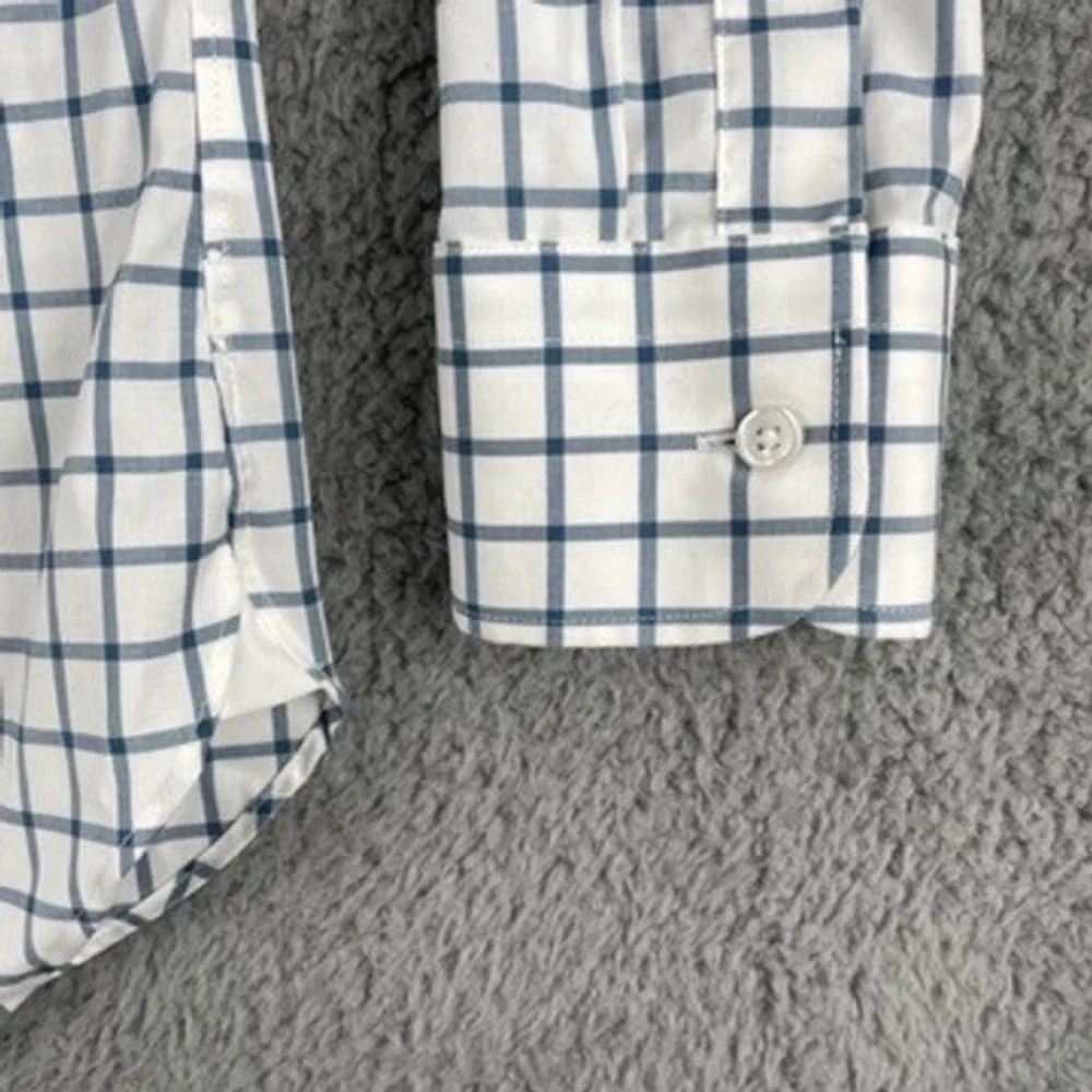 J.Crew Ludlow Men's Dress‎ Shirt S 15 33 Blue White Grid Check Classic Fit